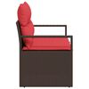 vidaXL Canapea de grădină cu pernă 120 x 62 x 69 cm poliratan