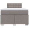 vidaXL Pat box spring cu saltea, taupe, 120x190 cm material textil