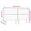 vidaXL Tăblie cap cu headboard Gri &icirc;nchis 200 cm Piele artificială
