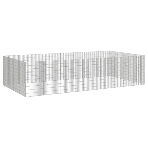 vidaXL Adăpost pentru animale cu 24 panouri, 54x100 cm fier galvanizat