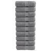 vidaXL Prosoape de baie premium, SOLUND, 10 buc., gri, 30 x 30 cm, 600 g/m&sup2;