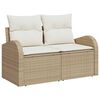 vidaXL Set de canapele pentru grădină 9 pcs Bej și alb Rattan poli