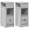 vidaXL Noptiere 2 buc. cu sertar gri Sonoma 25x31x66 cm