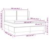 vidaXL Pat box spring cu saltea, gri deschis, 160x200 cm, catifea