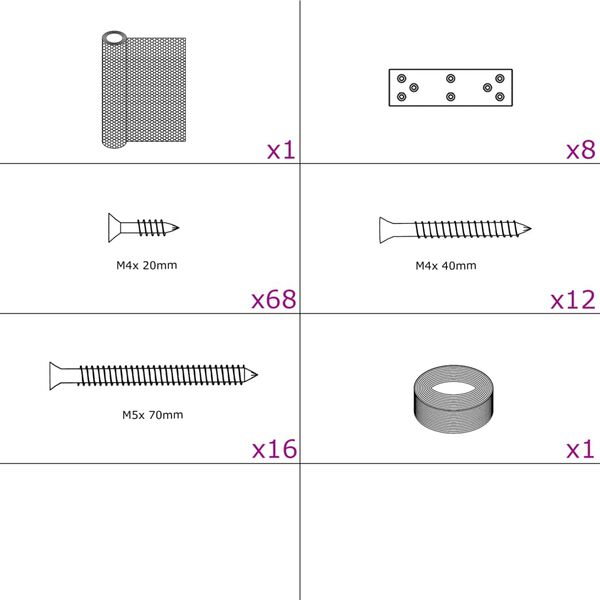 vidaXL Extensie pentru coteț de găini, 268x100x190 cm, metal