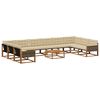 vidaXL Set de canapele de exterior cu pernă 11 pcs Natural și Bej