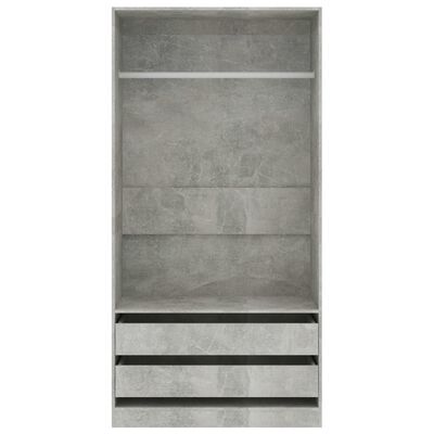 vidaXL Șifonier, gri beton, 100x50x200 cm, PAL