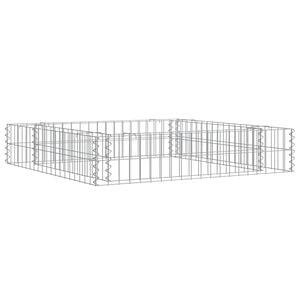 vidaXL Strat &icirc;nălțat de gabion, 100x100x20 cm, oțel galvanizat