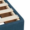 vidaXL Pat box spring cu saltea, albastru &icirc;nchis, 200x200 cm, catifea