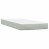 vidaXL Pat box spring cu saltea, gri deschis, 80x220 cm, catifea