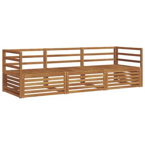 vidaXL Set de canapele de exterior 3 pcs natural Lemn Solid de Acacia