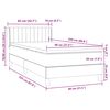 vidaXL Pat box spring cu saltea, roz, 80x220 cm, catifea