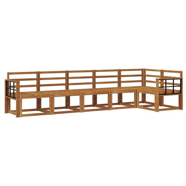 vidaXL Set de canapele de exterior 6 pcs natural Lemn Solid de Acacia