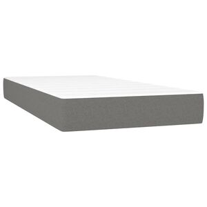vidaXL Saltea cu arcuri buzunar, fermitate medie, gri &icirc;nchis, 80x200x20 cm, textil