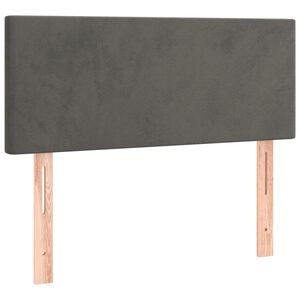 vidaXL Tăblie de pat, gri &icirc;nchis, 100x5x78/88 cm, catifea