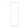 vidaXL Ușă glisantă ORKDAL Alb 93 x 232 cm Lemn masiv de pin și sticlă