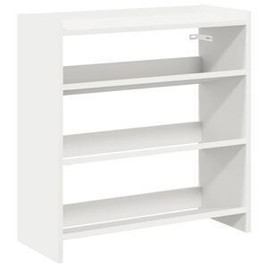 vidaXL Pantofar, alb, 60x25x62 cm, lemn prelucrat