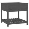 vidaXL Jardinieră cu raft, gri, 82,5x82,5x81 cm, lemn masiv de pin