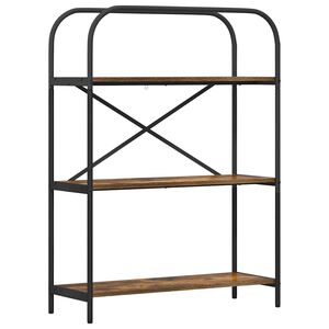 vidaXL Raft pentru cărți 3 niveluri 80 x 30 x 109 cm Lemn prelucrat