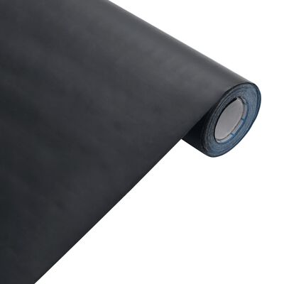 vidaXL Autocolant pentru mobilier, negru mat, 90x500 cm, PVC