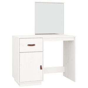 vidaXL Masă de toaletă, alb, 95x50x134 cm, lemn masiv de pin