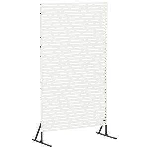 vidaXL Ecran de intimitate 100 x 50 x 180 cm Oțel Alb