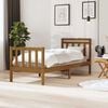 vidaXL Cadru de pat Single, maro miere, 90x190 cm, lemn masiv