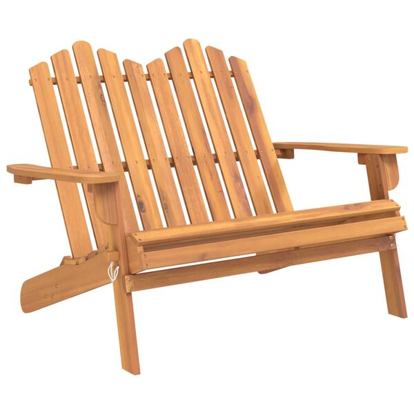 vidaXL Bancă de grădină Adirondack cu perne 126 cm, lemn masiv acacia