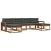 vidaXL Set de canapele de exterior 6 buc. Natural și Antracit