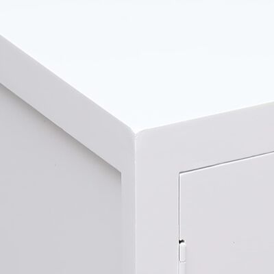 vidaXL Noptieră, alb, 38 x 28 x 52 cm, lemn de paulownia