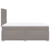 vidaXL Pat box spring cu saltea, gri taupe, 120x200 cm, textil