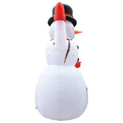 vidaXL Om de zăpadă gonflabil pentru Crăciun cu LED, IP44, 450 cm, XXL