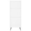 vidaXL Dulap cu rafturi, alb, 34,5x32,5x90 cm, lemn compozit