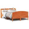 vidaXL Cadru de pat fără saltea, maro ceruit 150x200 cm lemn masiv pin