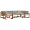 vidaXL Set de canapele de exterior 6 buc. Gri natural și deschis