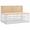 vidaXL Bancă de grădină, design gabion, 103x70x65cm, lemn masiv de pin