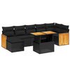 vidaXL Set canapele de grădină cu perne, 8 piese, gri, poliratan