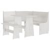 vidaXL Set mobilier de bucătărie &bdquo;REINE&rdquo;, 3 piese, alb, lemn masiv pin