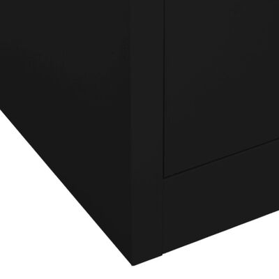 vidaXL Șifonier, negru, 80x50x180 cm, oțel
