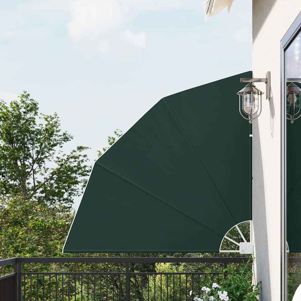 vidaXL Ecran de intimitate pentru balcon Verde &icirc;nchis 140 x 140 cm