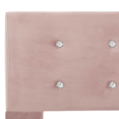 vidaXL Cadru de pat, roz, 180 x 200 cm, catifea