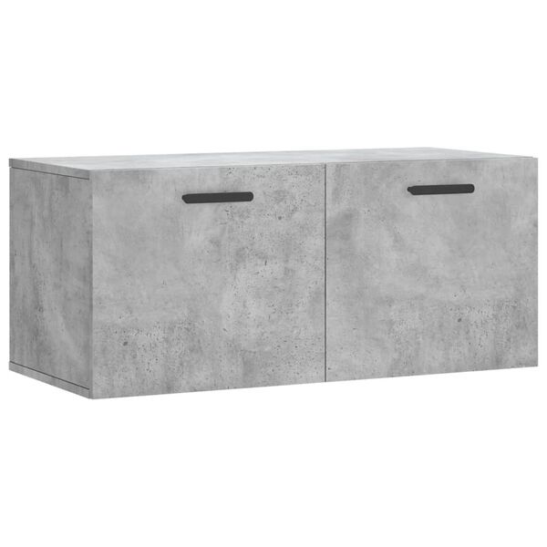 vidaXL Dulap de perete, gri beton, 80x36,5x35 cm, lemn compozit