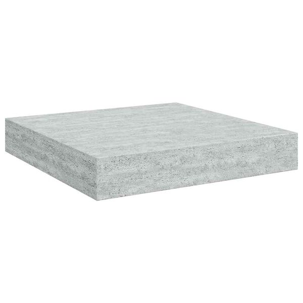 vidaXL Raft de perete suspendat, gri beton, 23x23,5x3,8 cm, MDF