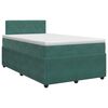 vidaXL Pat boxspring cu saltea Verde &icirc;nchis 120 x 200 cm Catifea