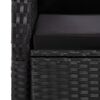 vidaXL Set mobilier de grădină cu perne, 9 piese, negru, poliratan