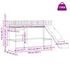 vidaXL Cadru de pat loft pentru copii cu tobogan Alb și antracit