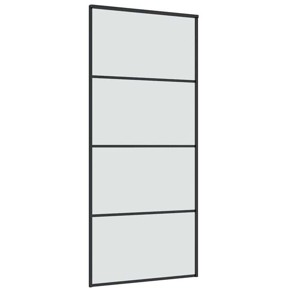vidaXL Ușă glisantă cu set feronerie, 90x205 cm, sticlă ESG/aluminiu