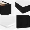 vidaXL Pat cu saltea și LED cu saltea Negru 100 x 200 cm țesătură
