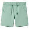 vidaXL Pantaloni scurți pentru copii cu șnur, kaki deschis, 140
