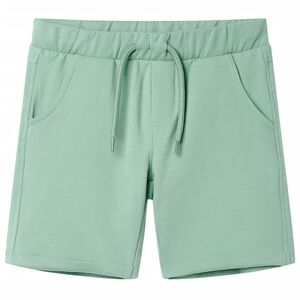vidaXL Pantaloni scurți pentru copii cu șnur, kaki deschis, 140